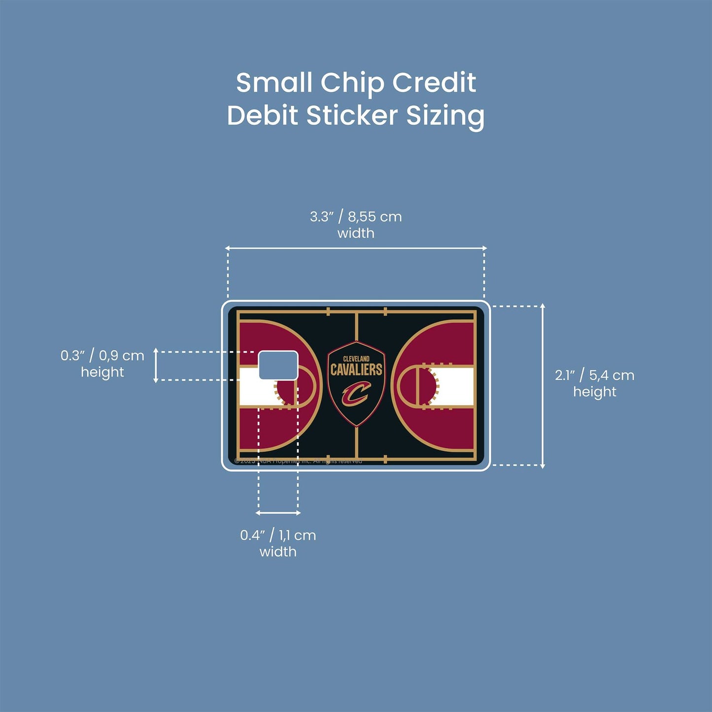 Cleveland Cavaliers Courtside Design | Credit Card Sticker | Small Chip | Credit Card Skin