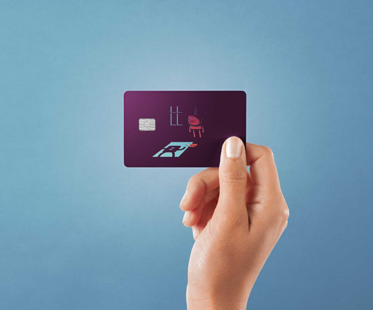 Watercolor control z design | credit card sticker | small chip | credit card skin for nursery and home wall decor.