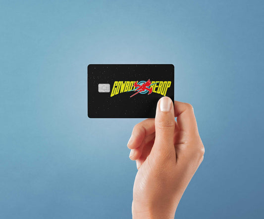 Watercolor cowboy bebop space design | credit card sticker | small chip | credit card skin for nursery and home wall decor.