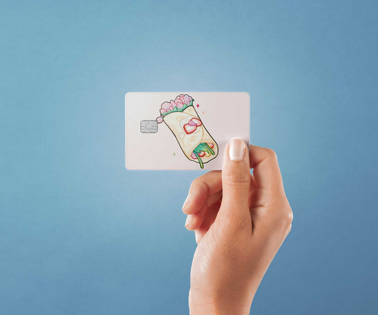 Watercolor crepe design | credit card sticker | small chip | credit card skin for nursery and home wall decor.