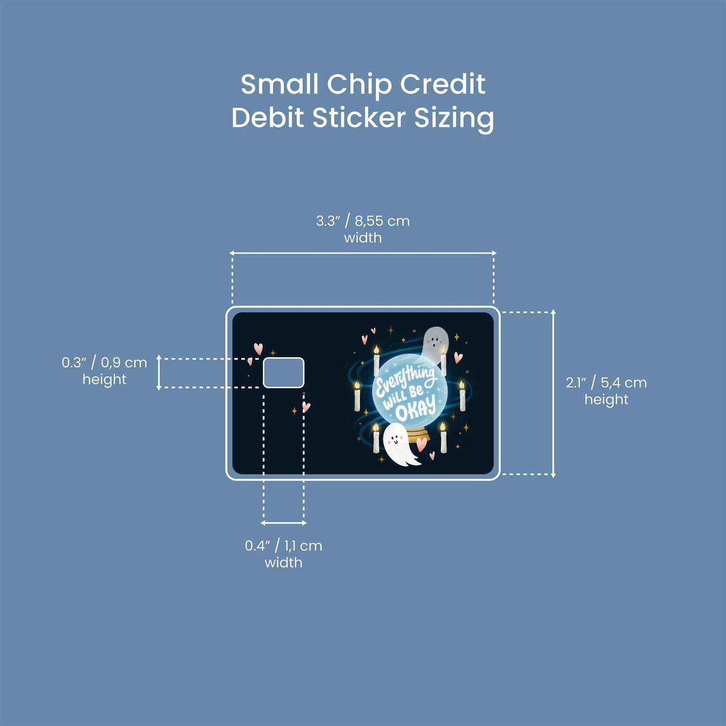 Crystal Ball Design | Credit Card Sticker | Small Chip | Credit Card Skin