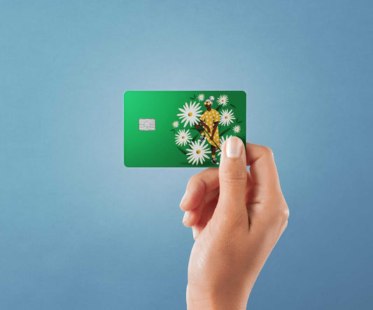 Watercolor daisy dreams design | credit card sticker | small chip | credit card skin for nursery and home wall decor.