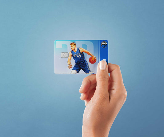 Watercolor dallas mavericks luka dončić design | credit card sticker | small chip | credit card skin for nursery and home wall decor.