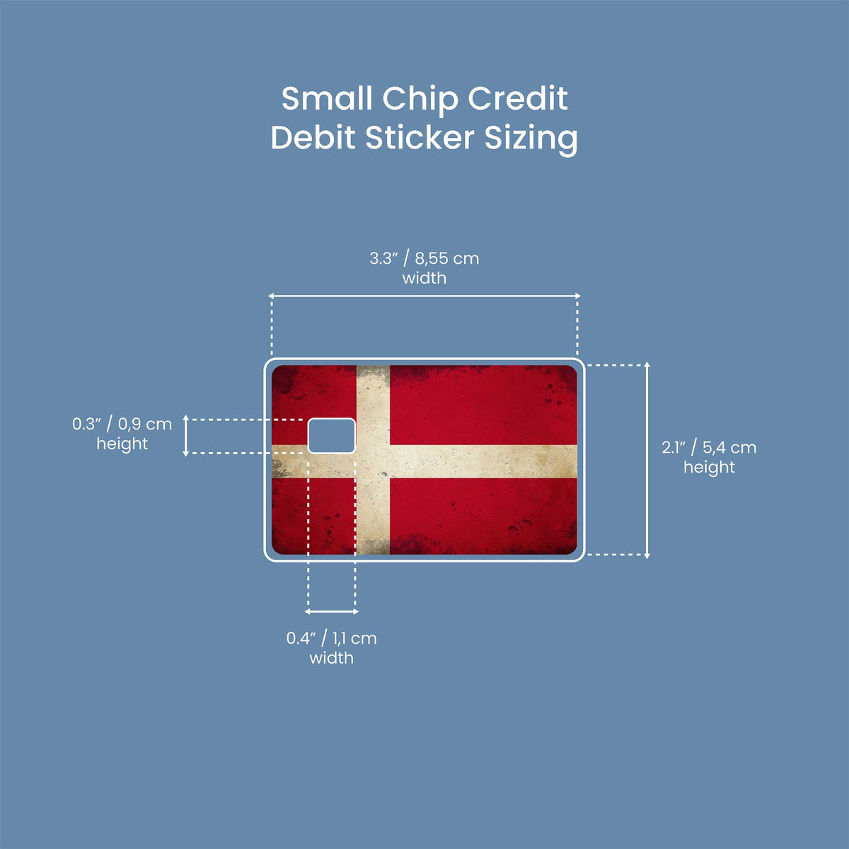 Danish Flag - Premium Vinyl Credit Card Skin Cover by Wonderwallsboutique