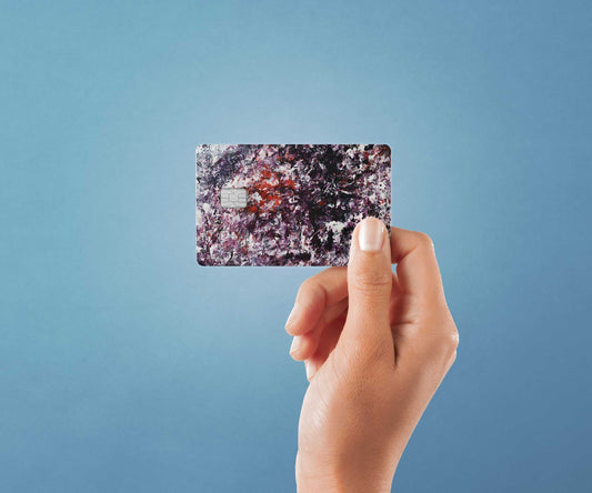 Watercolor dark abstract design | credit card sticker | small chip | credit card skin for nursery and home wall decor.