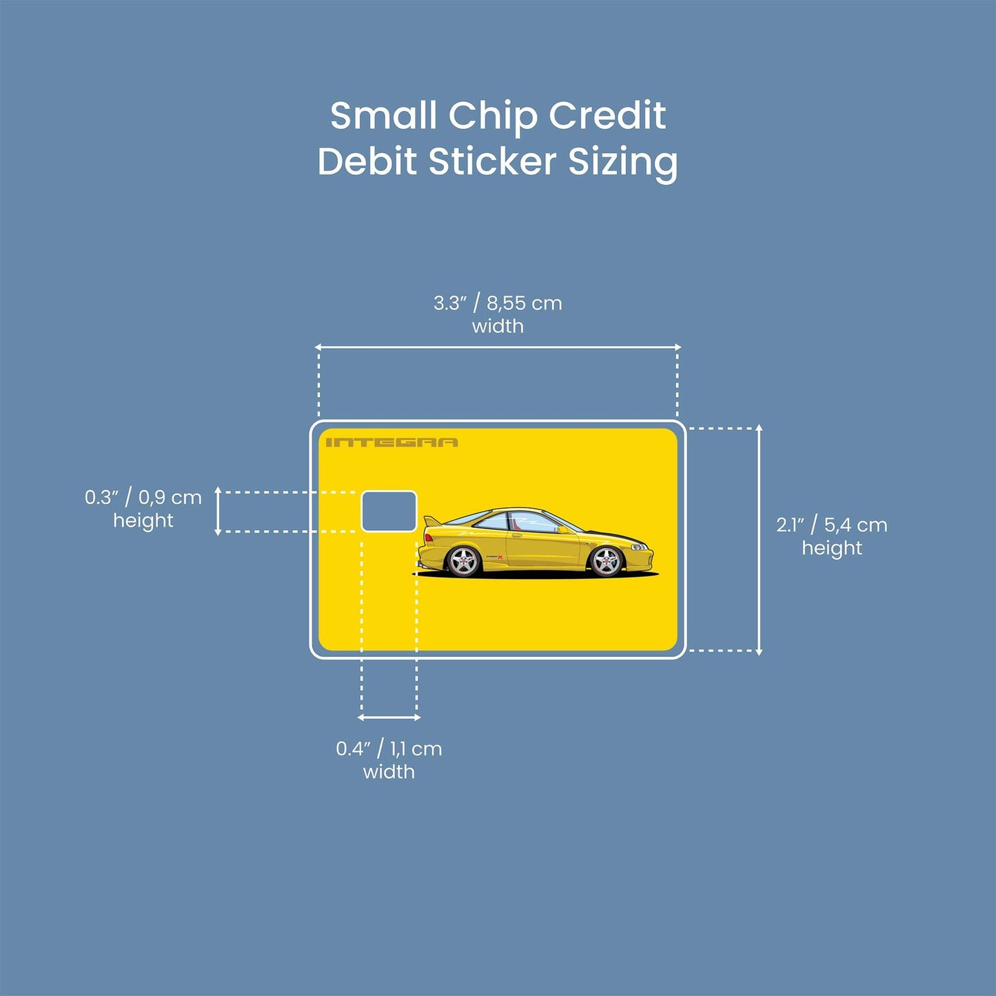 DC2 Integra Design | Credit Card Sticker | Small Chip | Credit Card Skin