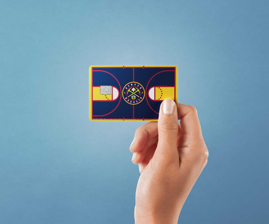 Watercolor denver nuggets courtside design | credit card sticker | small chip | credit card skin for nursery and home wall decor.