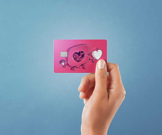 Watercolor desperate love design | credit card sticker | small chip | credit card skin for nursery and home wall decor.