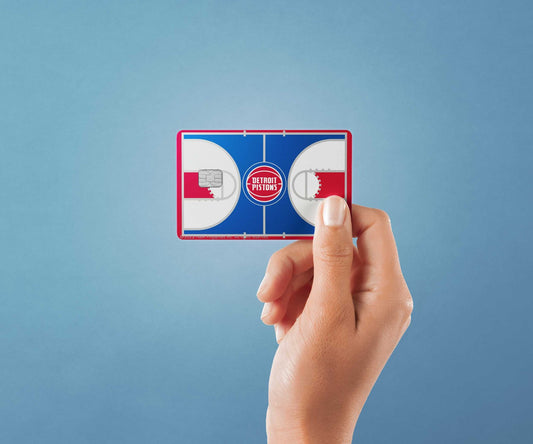 Watercolor detroit pistons courtside design | credit card sticker | small chip | credit card skin for nursery and home wall decor.