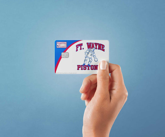Watercolor detroit pistons throwback hardwood classics design | credit card sticker | small chip | credit card skin for nursery and home wall decor.