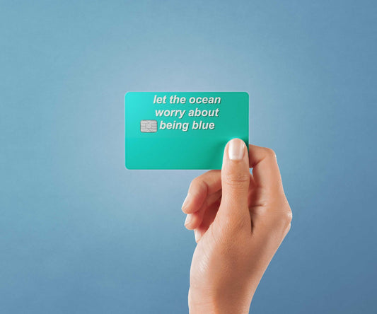 Watercolor don't be blue design | credit card sticker | small chip | credit card skin for nursery and home wall decor.