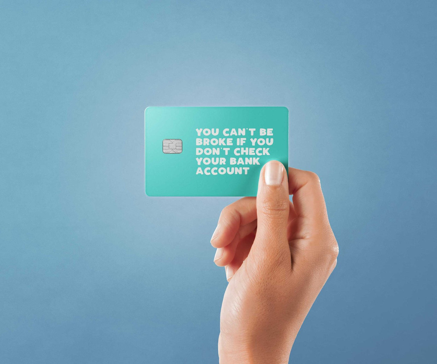 Don't Check Design | Credit Card Sticker | Small Chip | Credit Card Skin