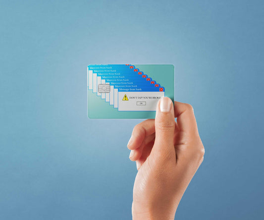 Watercolor don't tap design | credit card sticker | small chip | credit card skin for nursery and home wall decor.