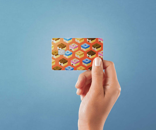 Watercolor donuts everywhere design | credit card sticker | small chip | credit card skin for nursery and home wall decor.
