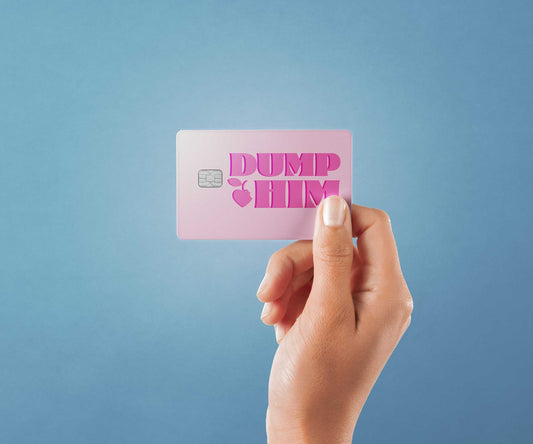 Watercolor dump him design | credit card sticker | small chip | credit card skin for nursery and home wall decor.