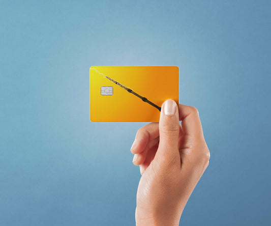 Watercolor elder wand design | credit card sticker | small chip | credit card skin for nursery and home wall decor.