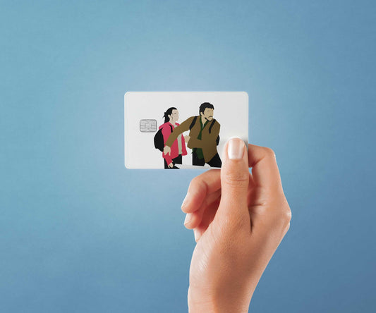 Watercolor ellie and joel get back design | credit card sticker | small chip | credit card skin for nursery and home wall decor.