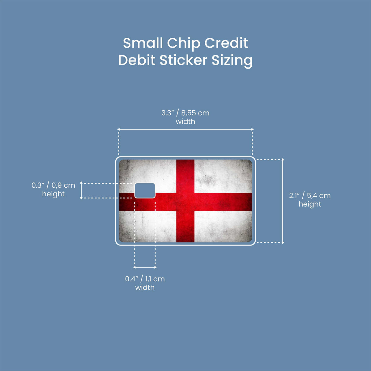 England - Premium Vinyl Credit Card Skin Cover by Wonderwallsboutique