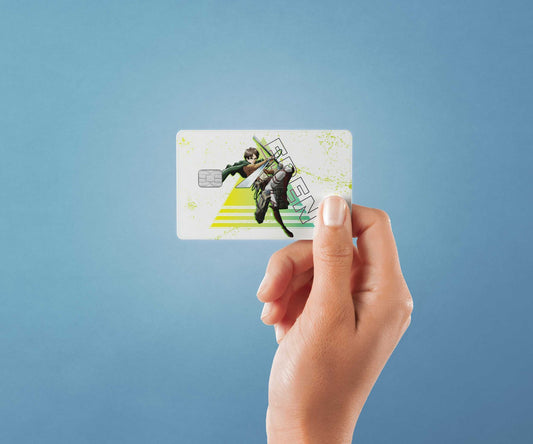 Watercolor eren fly design | credit card sticker | small chip | credit card skin for nursery and home wall decor.