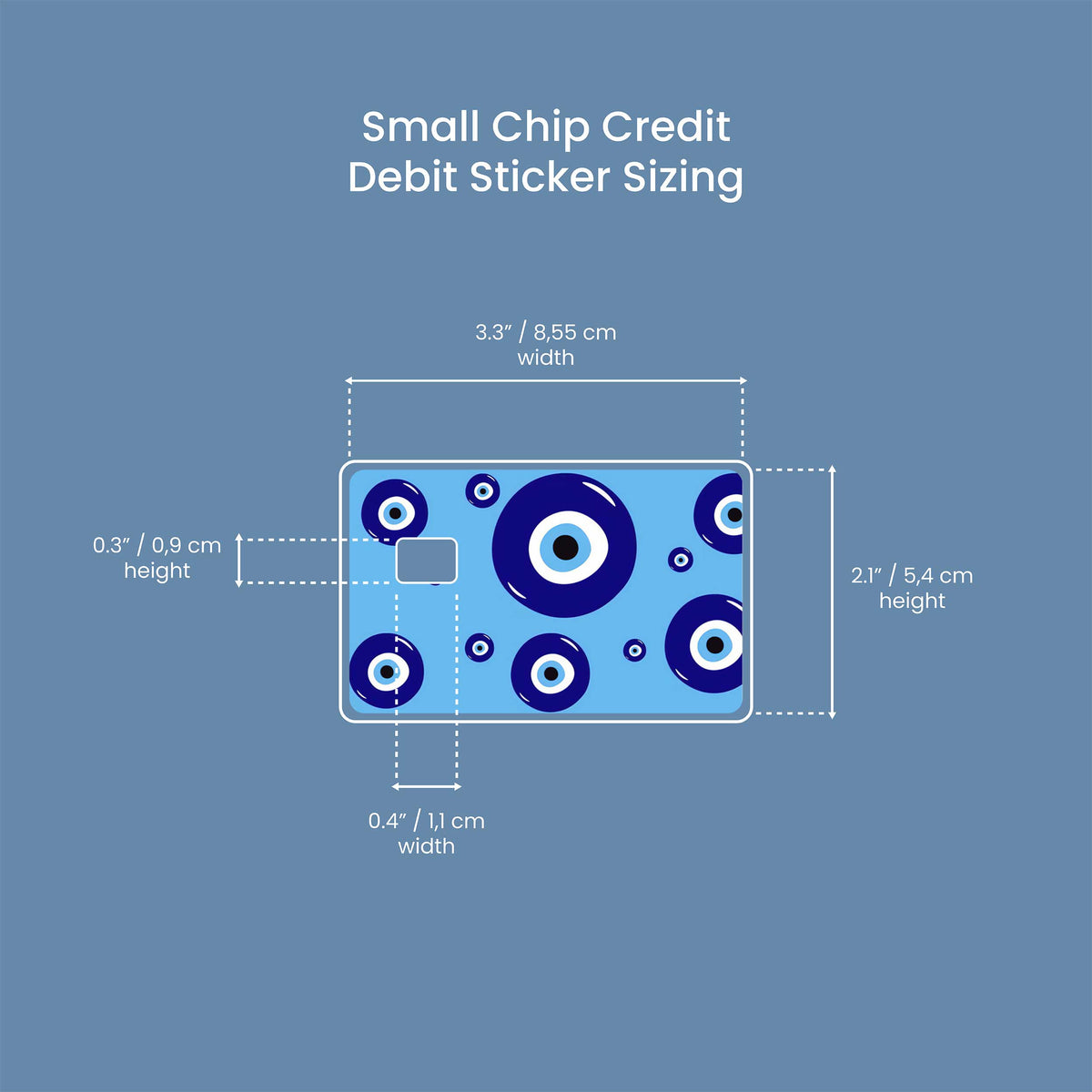 Evil Eye - Premium Vinyl Credit Card Skin Cover by Wonderwallsboutique