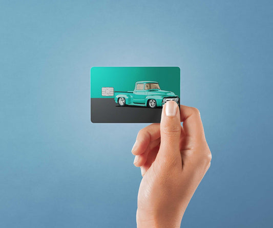 Watercolor f100 design | credit card sticker | small chip | credit card skin for nursery and home wall decor.