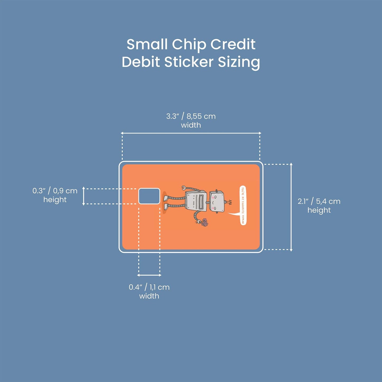 Favourite Human Design | Credit Card Sticker | Small Chip | Credit Card Skin