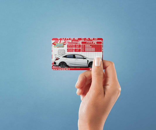 Watercolor fk8 civic tuner card design | credit card sticker | small chip | credit card skin for nursery and home wall decor.