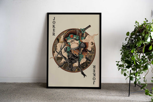frog of joker card Asian Style Poster | Wall Art for Home & Office | High-Quality Print - High-Quality Visual Display