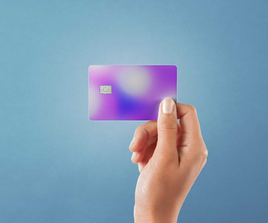 Watercolor galactic halo design | credit card sticker | small chip | credit card skin for nursery and home wall decor.