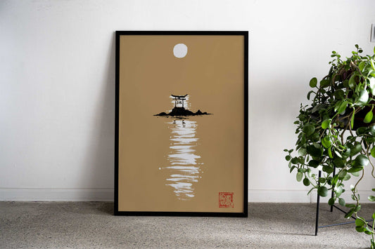 gate at the sea Asian Style Poster | Wall Art for Home & Office | High-Quality Print - High-Quality Visual Display