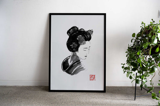 geisha mask Asian Style Poster | Wall Art for Home & Office | High-Quality Print - High-Quality Visual Display