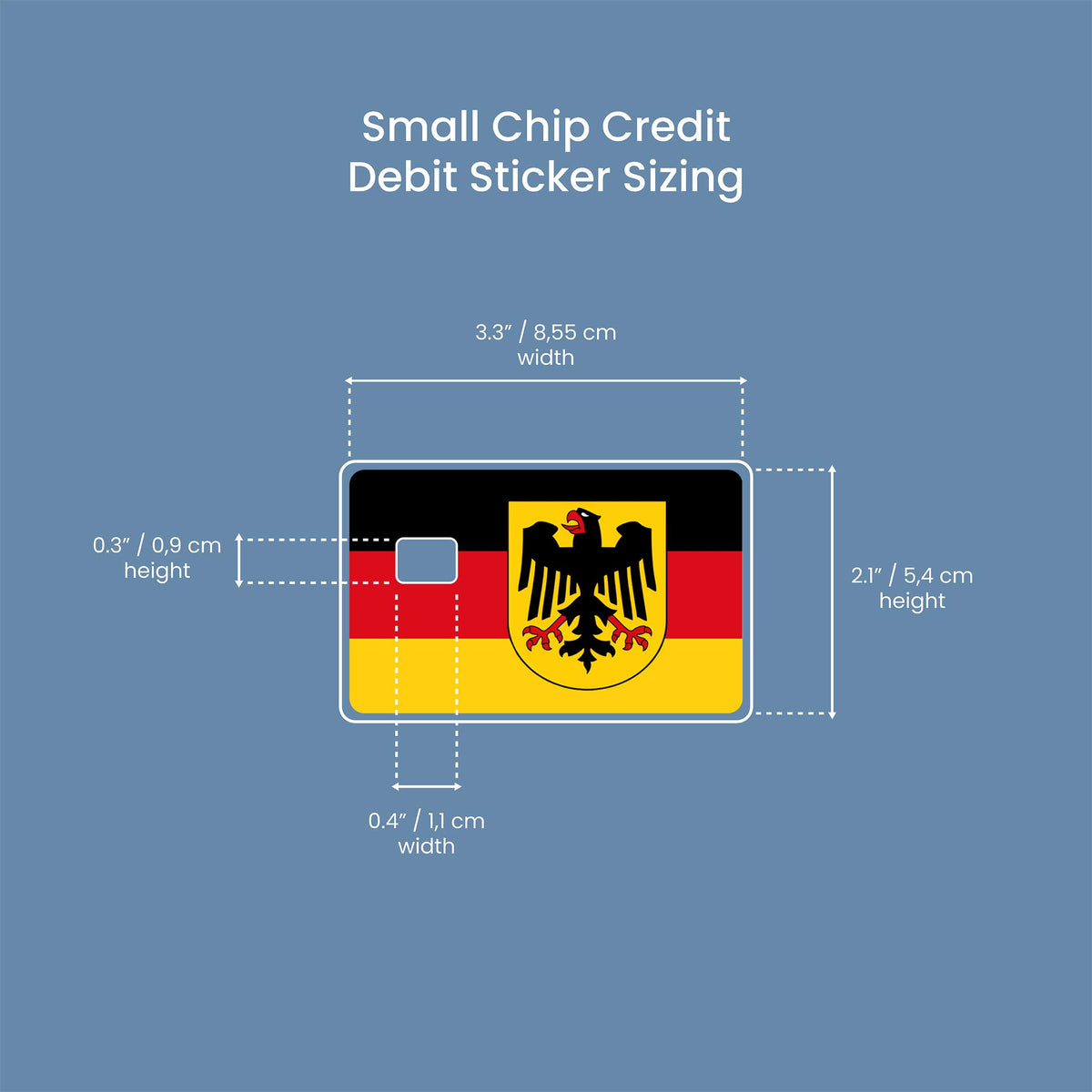 Germany Flag - Premium Vinyl Credit Card Skin Cover by Wonderwallsboutique