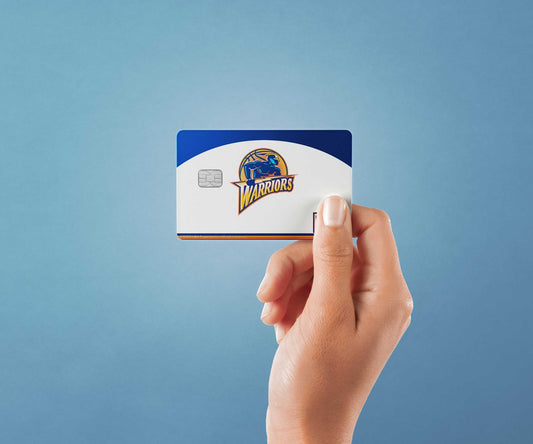 Watercolor golden state warriors home warmups hardwood classics design | credit card sticker | small chip | credit card skin for nursery and home wall decor.