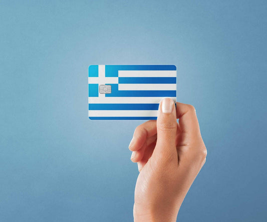 Watercolor greece design | credit card sticker | small chip | credit card skin for nursery and home wall decor.