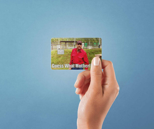 Watercolor guess what design | credit card sticker | small chip | credit card skin for nursery and home wall decor.