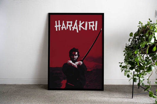 harakiri red minimalist Asian Style Poster | Wall Art for Home & Office | High-Quality Print - High-Quality Visual Display