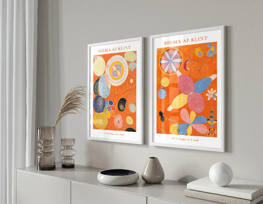 Hilma AF Klint Orange Duo Print Set: The Ten Largest Youth Collection
