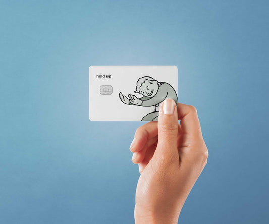 Watercolor hold up design | credit card sticker | small chip | credit card skin for nursery and home wall decor.
