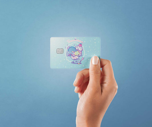 Watercolor ice cream sundae design | credit card sticker | small chip | credit card skin for nursery and home wall decor.