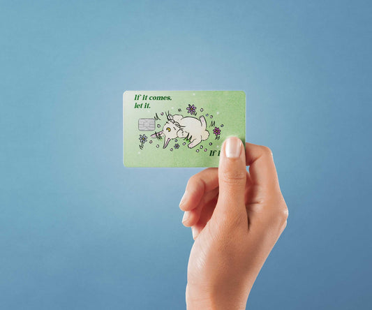 Watercolor if it comes let it design | credit card sticker | small chip | credit card skin for nursery and home wall decor.