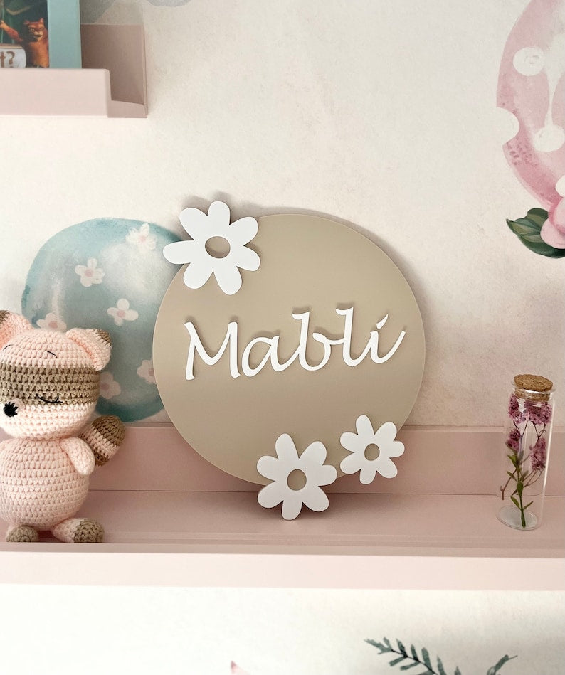 Daisy personalised wall and door sign