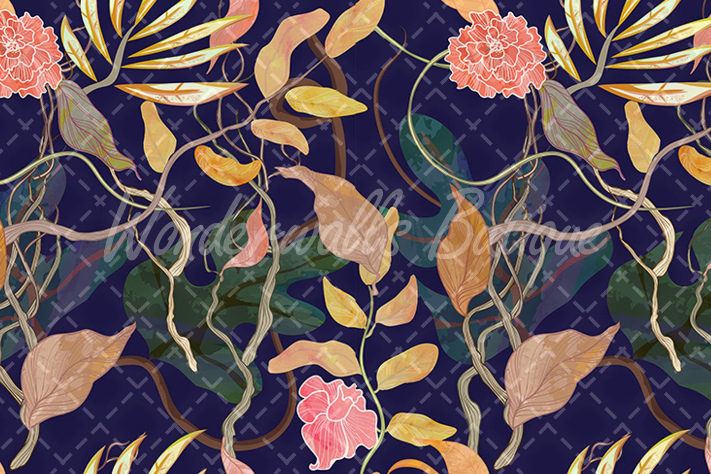 Trendy Harbor Theme Plants | Removable Wallpaper | Self-adhesive | Temporary wallpaper #272