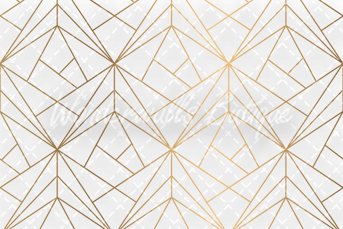 Watercolor gold geometric triangles peel and stick for nursery and home wall decor.