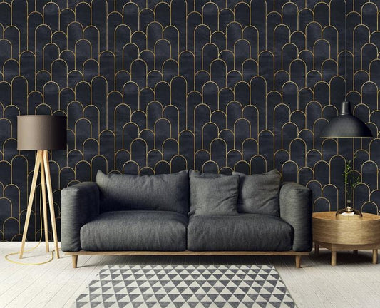 Removable Wallpaper Peel and Stick Wallpaper Wall Paper Wall Mural - Art Deco Geometric Wallpaper - B101