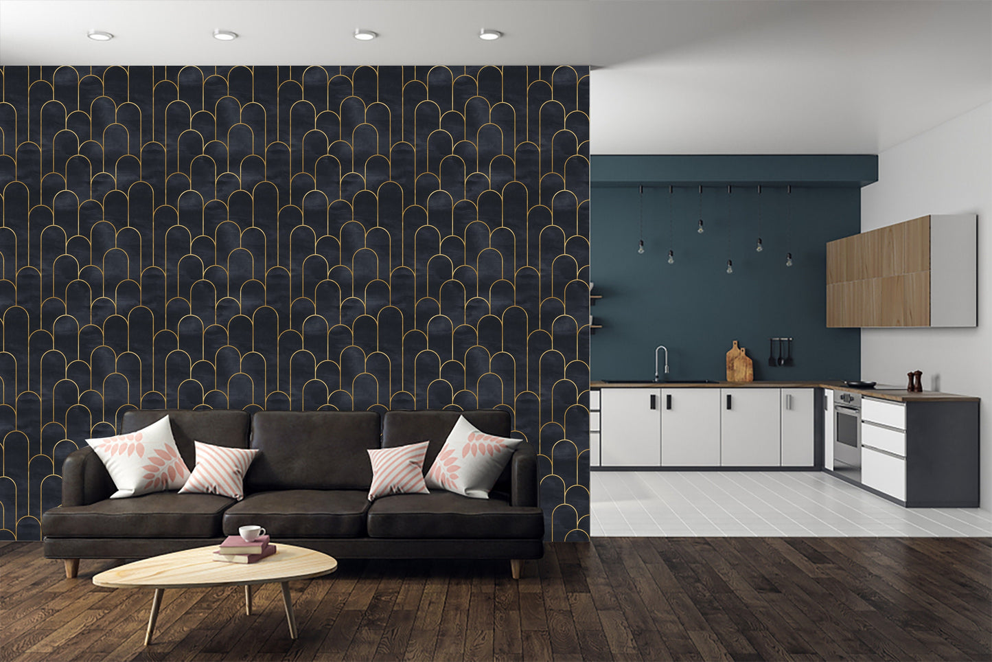 Removable Wallpaper Peel and Stick Wallpaper Wall Paper Wall Mural - Art Deco Geometric Wallpaper - B101