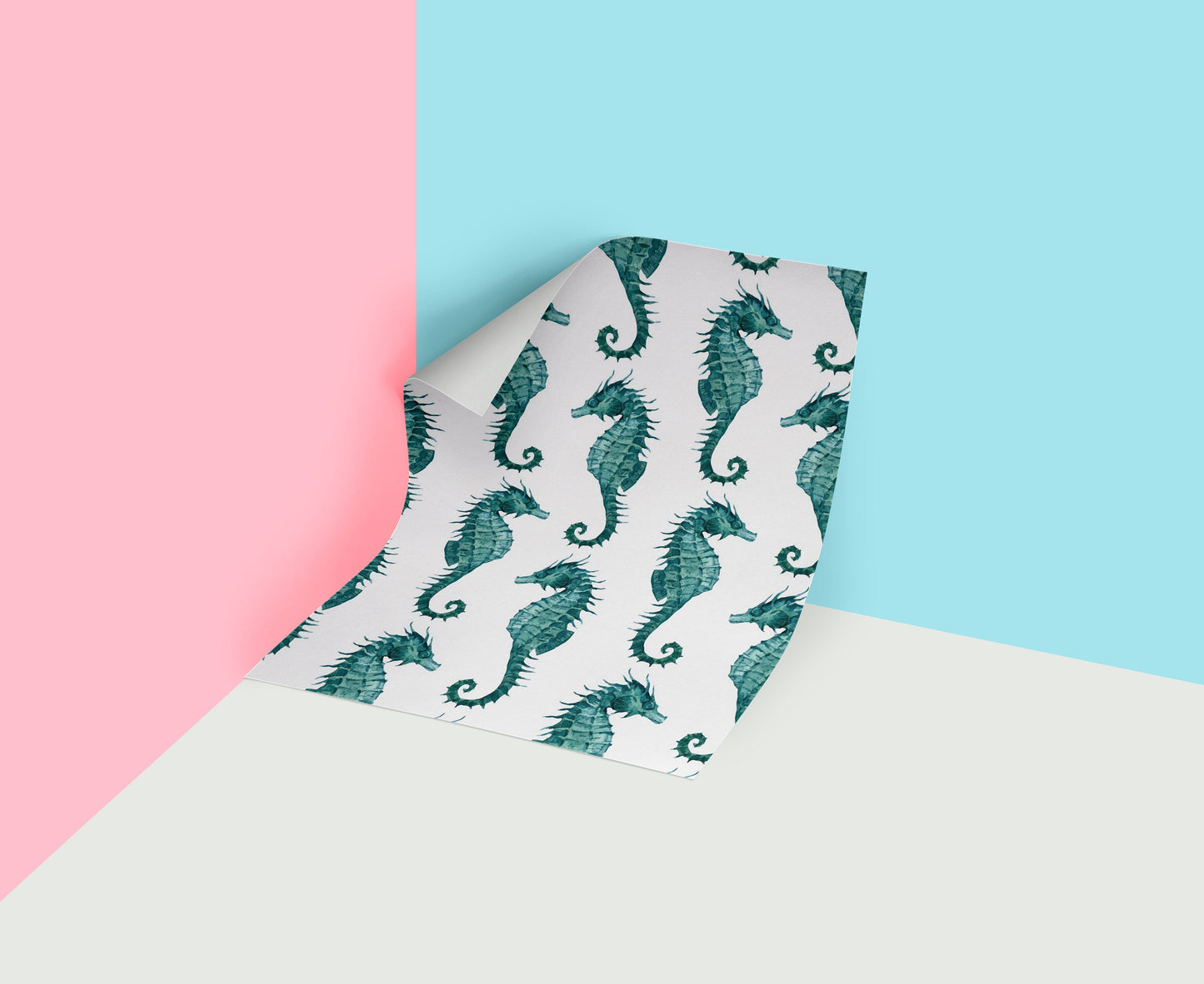 Seahorse | Seahorse Removable Wallpaper | Peel and Stick | #36AC