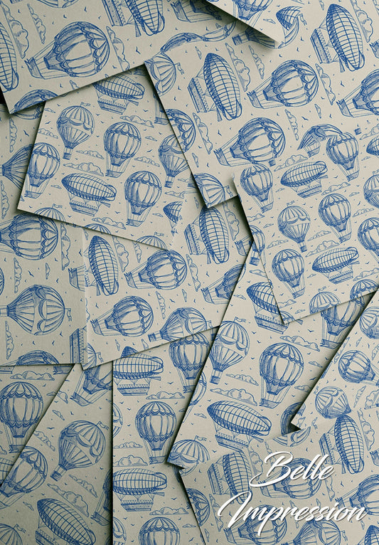 Classic Blue Balloones | Removable Wallpaper | Pattern #42