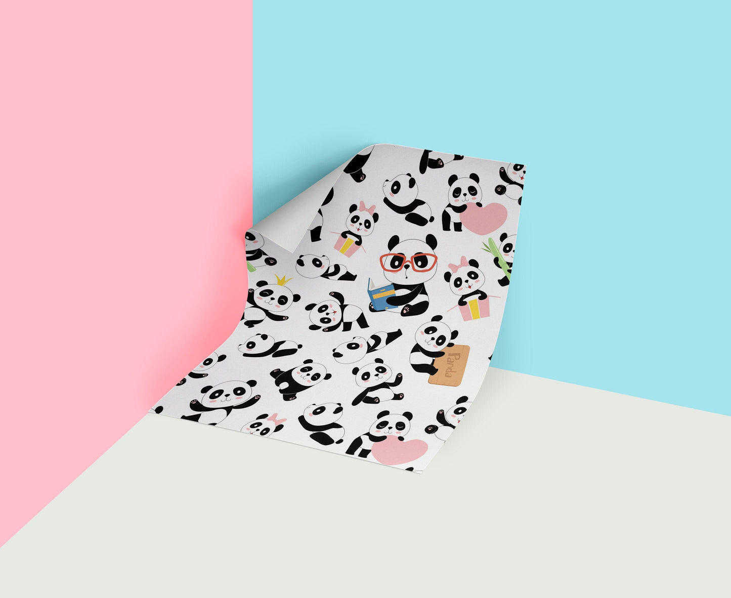 Panda Kids | Panda Kids Removable Wallpaper | Peel and Stick | #96AC