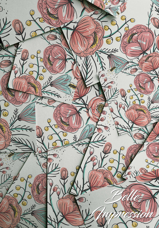 Vintage Poppy | Removable Wallpaper | Pattern #424