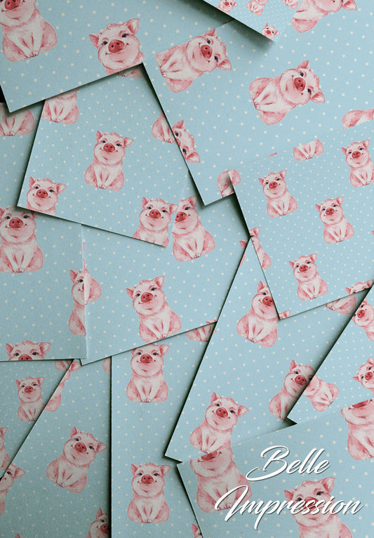Peaceful Happy Pigs | Removable Wallpaper | Pattern #318